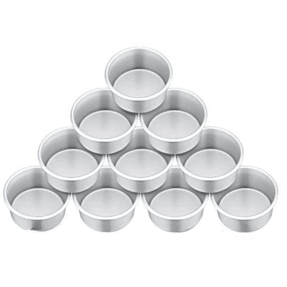 Set 12 Moldes Para Pastel Redondo Modelo Plateado