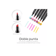 thumbnail image 2 of Plumones Doble Punta Marcadores Punta Pincel 100 pzs Color NEGRO, 2 of 5