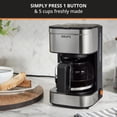 thumbnail image 2 of KRUPS Simply Brew 5 Cup Coffee Maker, Cold Brew, Drip Free & Keep Warm Functions, Stainless Steel Coffee Maker Silver and Black, 2 of 5