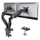 thumbnail image 1 of Soporte Doble Monitor HUANUO Negro Ajustable con Montaje VESA y Abrazadera C para Pantallas de 13 a, 1 of 9