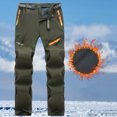 thumbnail image 1 of Ceisia Gift Men's Winter Casual Pants - Faddish Solid Patchwork Sports Zipper Pockets Trousers, 1 of 3