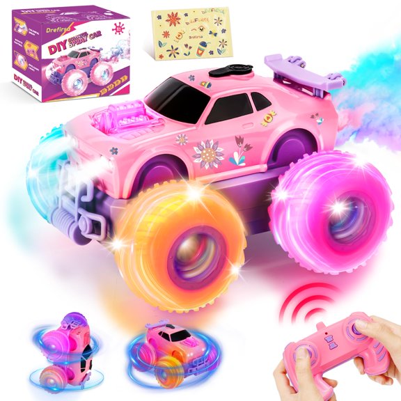 Coche a control remoto Drefirsa Princess Pink Monster Truck