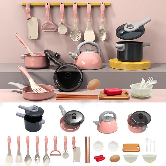 Juego de cocina infantil | Juego de cocina realista con accesorios interactivos | Juguete educativo para niños y niñas a partir de 3 años | Plástico ABS | Diseño multicolor