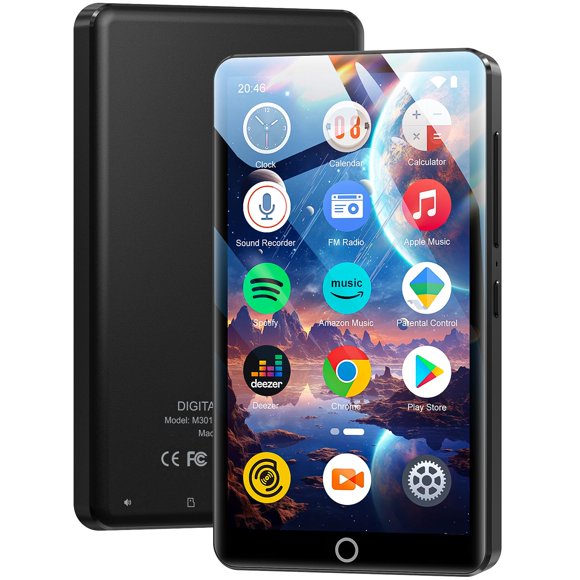Reproductor MP3 Conrain M301 96 GB con Bluetooth, Wi‑Fi y pantalla táctil de 4"