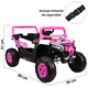 thumbnail image 5 of Montable Electrico para Niños Mini 4x4 Bluetooth Luz Sonido Batería 12v - Rosa, 5 of 7