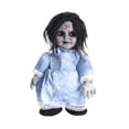 thumbnail image 2 of Muñeco fantasma de Halloween para interior y exterior con sonido e iluminación, decoración de terror. Vestido azul, 2 of 9