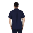 thumbnail image 2 of Camisa Look De Lino Manga Corta Azul Marino Cuello Mao Slim Fit Hombre, 2 of 4