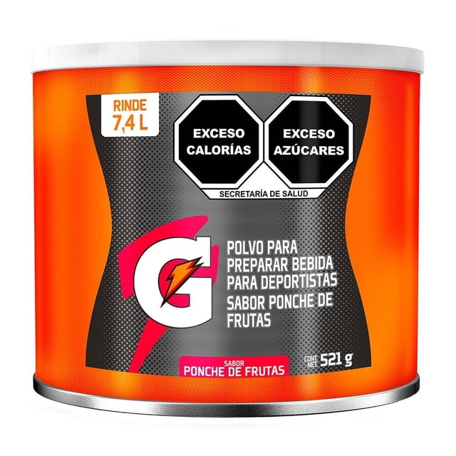 Polvo para preparar bebida Gatorade sabor ponche de frutas 521 g