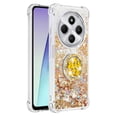 thumbnail image 2 of Funda para Xiaomi Redmi 14C con Brillo Líquido Flotante, Purpurina, Parachoques y Anillo Giratorio Soporte, 2 of 5