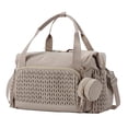 thumbnail image 4 of Bolsa de pañales, bolso de hombro, resistente al agua, con correa para el hombro, bolso de fin de semana grande Marrón, 4 of 9