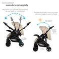 thumbnail image 4 of Carriola para Bebé y Autoasiento D'bebé Sistema de Viaje Elite Reversible Travel System Con Portabebé Arena, 4 of 6
