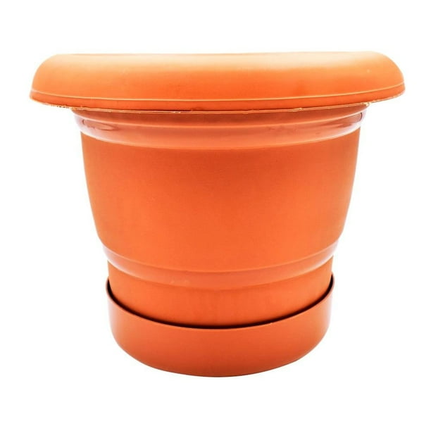 Maceta Kartell Florencia con Base Terracota 8 Pulgadas