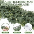thumbnail image 2 of Guirnalda navideña LED con 50 luces blancas cálidas | Guirnalda de pino cedro artificial de 2,7 m para repisa de chimenea | Decoración navideña para interiores y exteriores con 140 puntas, 2 of 5