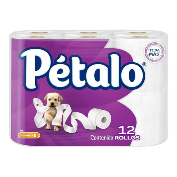 Papel higiénico Pétalo Ultra Jumbo 12 rollos con 215 hojas dobles