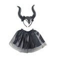 thumbnail image 1 of Disfraz de diablo de Halloween para niños, juguete de simulación, accesorios de juego de simulación, faldas de tutú para negro, 1 of 9