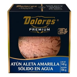 Atún Dolores premium aleta amarilla en agua 140 g