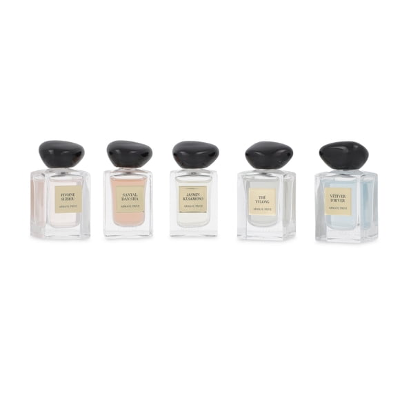 SET MINI ARMANI PRIVE 5PZS PIVOINE SUZHOU 7.5ML EDT/ SANTAL DAN SHA 7.5ML EDT/ JASMIN KUSAMONO 7.5ML EDT/ THE YULONG 7.5ML EDT/ VETIVER D'HIVER 7.5ML EDT