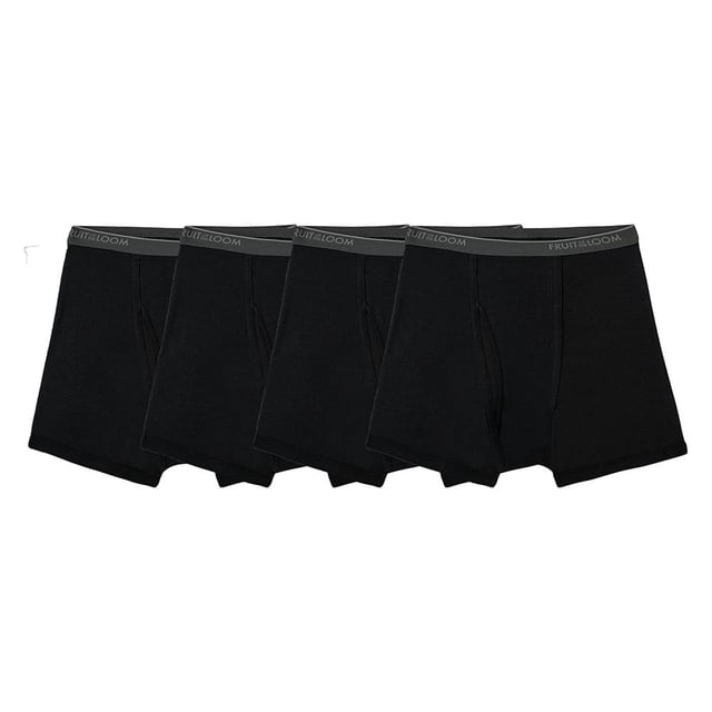 Bóxer Fruit Of The Loom para Hombre, Trunks Negro 4 Piezas Talla 2EG