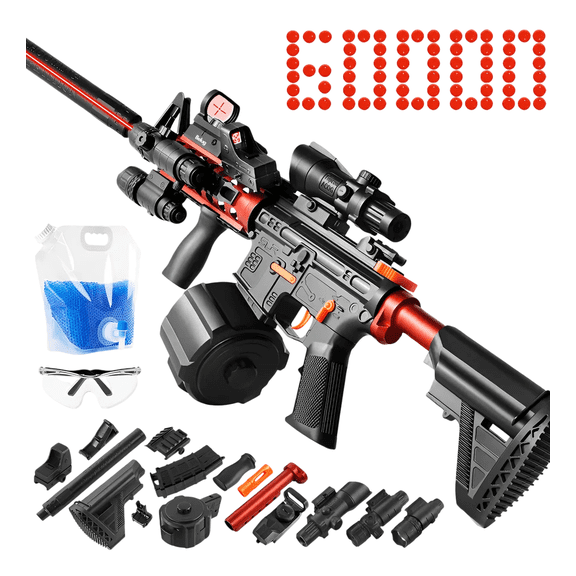 Pistola De Hidrogel Belug  Negro Rojo