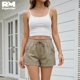 thumbnail image 2 of Short Casual de Mujer Con Cordón Ajustable y Bolsillos beige Chico, 2 of 5