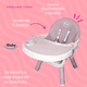 thumbnail image 4 of Silla alta periquera 7 en 1 con mesa y charola para bloques primi pasti ibaby rosa claro, 4 of 8