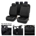 thumbnail image 4 of Fundas Para Asientos De Automóviles, Clásicas, Lavables, Lujosas, Para La Mayoría De Los Autos, SUV, Autopartes, Negras, 9 Piezas Sunnimix cubierta de asiento, 4 of 7