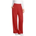 thumbnail image 2 of TaTaai Ladies' Elastic High Waist Wide Leg Jeans, Versatile Loose Straight Leg Pants, All Season Casual Fashion Jeans Gift, 2 of 5