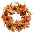 thumbnail image 1 of Decoración de corona de calabaza de otoño de 40 cm para puerta interior exterior de hotel Halloween, 1 of 9