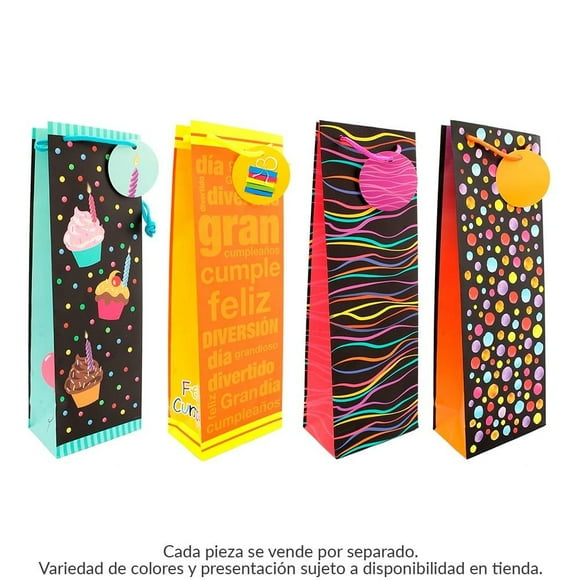 Bolsa para Regalo Dreams Art Botella 5x16 pulgadas Varios Modelos 1 Pieza