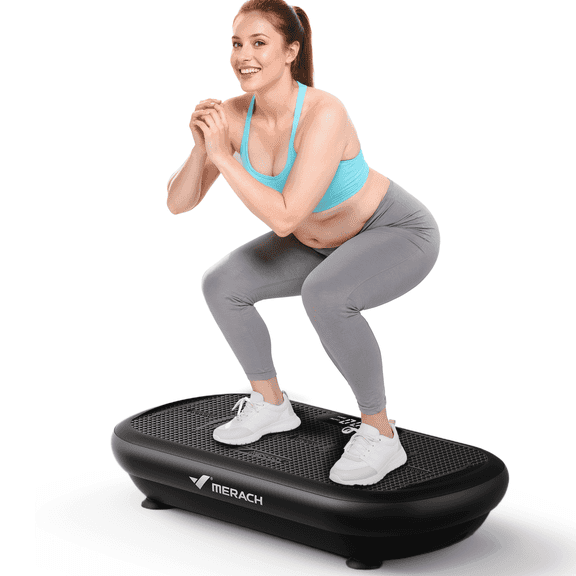 MERACH Plataforma Vibratoria para Ejercicio, 440 lbs, Motor Mejorado, Bluetooth, Máquina de Ejercicio, Equipo para Gimnasio en Casa