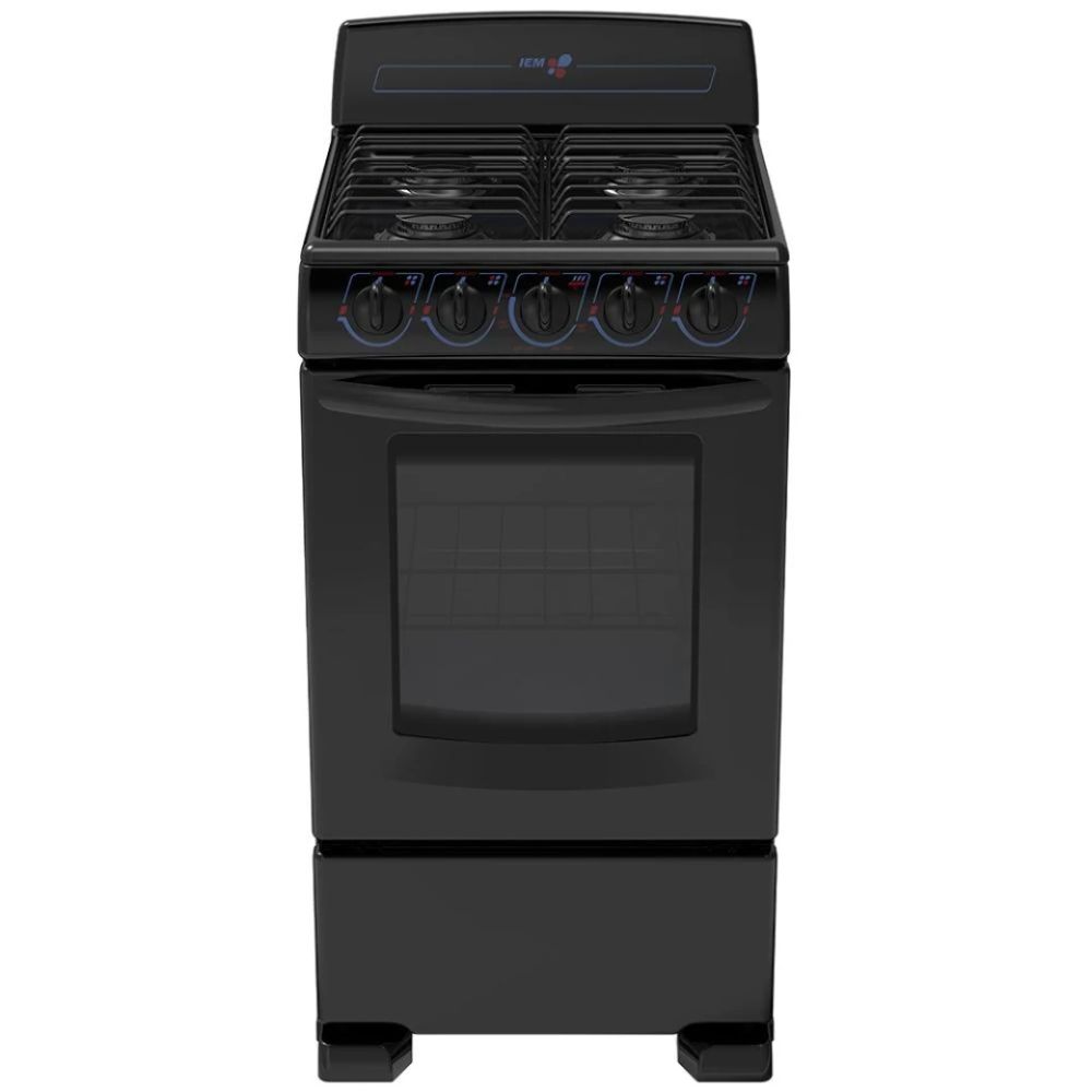 Estufa de piso 50 cm IEM EI5020BAPN0 Negra 4 Quemadores