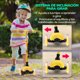 thumbnail image 2 of Monopatin Scooter para Niños de 2 a 5 Años Hurtle, 3 Ruedas con Luces LED, Mini Kickboard con Freno, Manillar Ajustable de 63 cm a 71 cm, Antideslizante, Patin del Diablo, Amarillo, 2 of 7