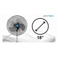 thumbnail image 2 of Kit De 2 Ventiladores De Pedestal Antek De 18 Con 3 Aspas Metálicas Y Oscilación 45.72 Cm Negro Plateado Metal, 2 of 5