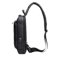 thumbnail image 4 of Mochila Bolso bandolera para hombre con candado, bolso de pecho antirrobo impermeable con puerto de, 4 of 7