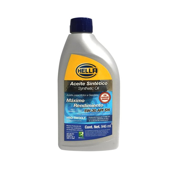 Aceite De Motor Hella 5w30 Sintetico 1 Litro Api Sn