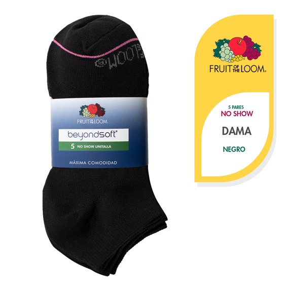 Tin Corto Fruit Of The Loom para Mujer, Negro 5 Piezas Unitalla