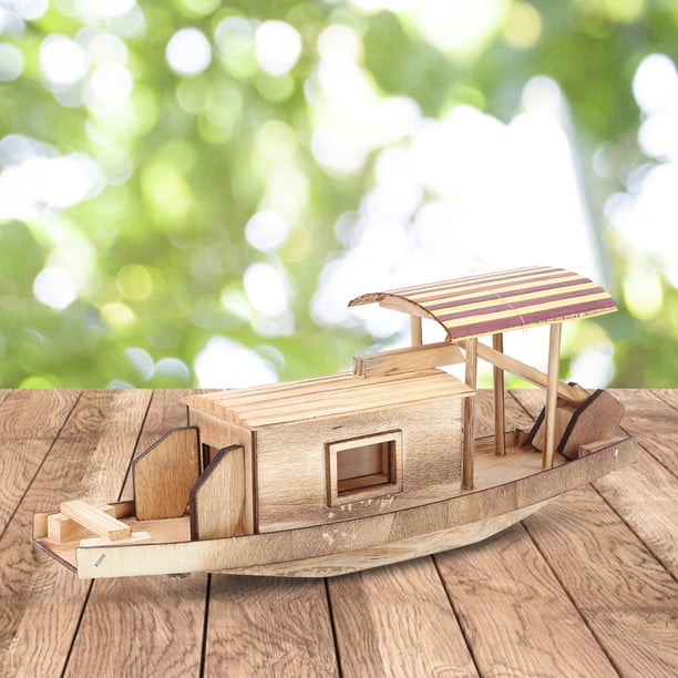 Juguete de barco de madera, modelo de ensamblaje de barco de madera, juguete modelo de madera, juguete de vela construido para profesionales