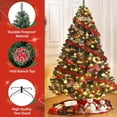thumbnail image 3 of 6-foot artificial premium spruce christmas tree con metal hinges y collapsible base para oficina y home decor, 3 of 6