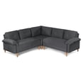 thumbnail image 3 of Sala Esquinera De Velvet Gris Oxford Modelo Elton, 3 of 7