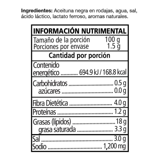 Imagen 2 de Aceitunas negras Serpis rodajas en salmuera 260 g