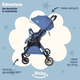 thumbnail image 3 of Carriola Para Bebé Reversible Plegable Tremiti Multiposiciones IBaby azul, 3 of 9