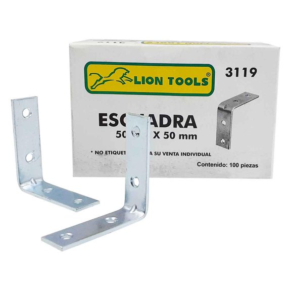 Soporte Angular En Forma De L Para Repisas 50mm x 50mm Caja 100 Piezas