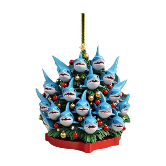 Adorno acrílico de árbol apilado | Adorno colgante plano para árbol de Navidad | Decoración navideña caprichosa para decorar tu hogar todo el año