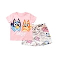 thumbnail image 1 of Bluey Pijama Beba Playera Manga Corta y Short Chiffon Rosa Talla 1 2 Piezas, 1 of 2