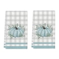 thumbnail image 2 of Oioii Stripes Dot Pumpkin Fall Kitchen Towels Dish Towels, 18x26 Inch Farmhouse Maple Leaves Autumn Decoration Hand Towels(15.8x23.6in), 2 of 6