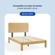 thumbnail image 4 of Luuna - Cabecera Cama Individual, Cabecera de Cama de Madera de Bambú, Respaldo para Cama Resistente, Color Natural, 4 of 7