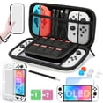 thumbnail image 1 of Funda de transporte para Switch OLED, kit de accesorios 11 en 1 para Nintendo Switch OLED con funda protectora rígida transparente, protector de pantalla HD para Switch y tapas para los pulgares, 1 of 9