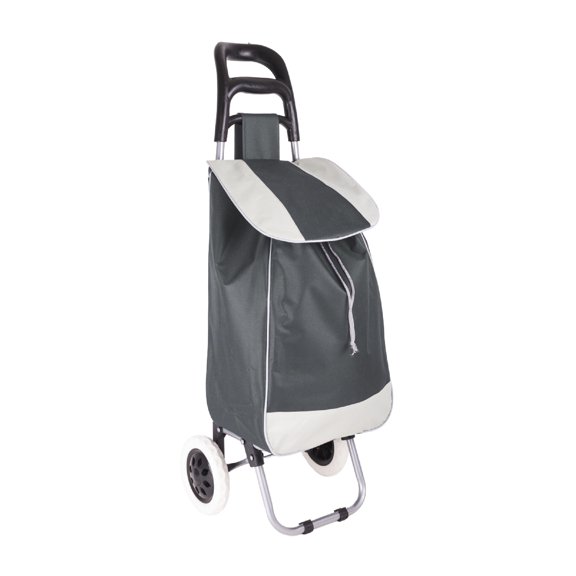 Carrito Plegable Multifuncional Queen Sense Ideal Para Mandado Supermercado Con Bolsa De Lona Color Gris
