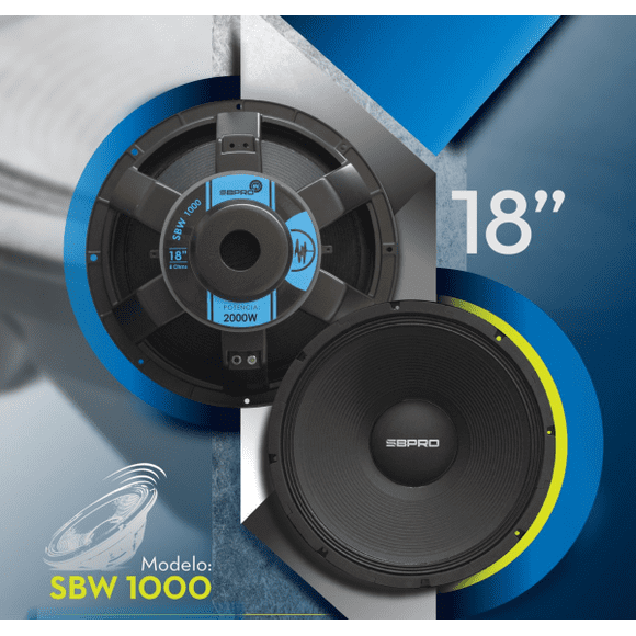 Bocina Super Bright SBW1000 18 Pulgadas 1000 Watts