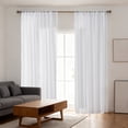 thumbnail image 5 of Cortinas translúcidas ligeras de color liso | Cortinas translúcidas con bolsillo para barra para sala de estar y dormitorio | Panel de poliéster transparente de 130 x 100 cm, 5 of 5